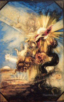  Simbolismo Pintura - Faetón Simbolismo mitológico bíblico Gustave Moreau